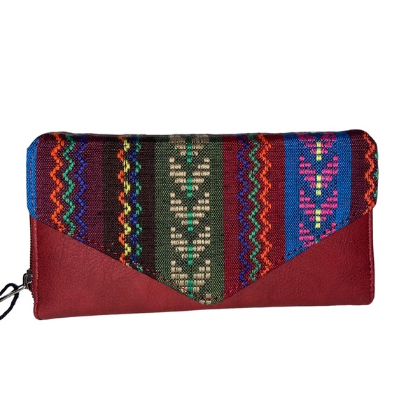 Gold Coast Faux Leather Womens Wallet Checkbook Aztec Southwestern Cowgirl New - Picture 2 of 13